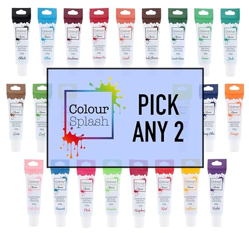 Colour Splash Food Colouring Gel by Culpitt - Pick Any 2 Vibrant Colours (2 x 25g) - Highly Concentrated for Baking and Decorating