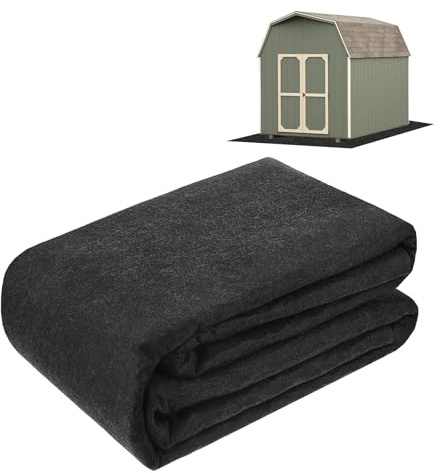 M METERXITY Outdoor Storage Shed Mat, 9.9x12.5 ft Waterproof Small Shed Flooring Mat for Patio Furniture Floor Protecting from Wear/Liquid/Dust/Oil, Non-Slip Carport Pad [Grey]