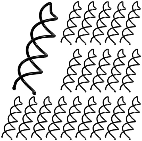 Molain 20 Pcs Spiral Hair Pins, Spiral Twist HairPins Spin Pin for Hair, Alloy Spirals Bobby Pin, Bun Maker Bun Twist Spirals HairPin with Non-scratch Rounded Tips for Women(Black)