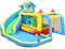 Château Gonflable Fantaisie 5 en 1, château d'extérieur Amusant pour Enfants avec Toboggan, Zone de Rebond, pataugeoire et Filet de Football, adapté aux Enfants de 3 à 10 Ans