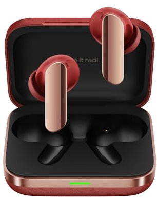 realme Air 7 Pro Auriculares Bluetooth con Cancelación Activa de Ruido AI, Audio Hi-Res LHDC, DAC Doble, 48h+ Autonomía, ANC Personalizable, Rojo Fuego