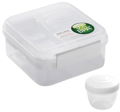 RETUOLWAG Lonchera moderna de 2 capas con compartimento separado, con tapa segura para comidas diarias y picnics