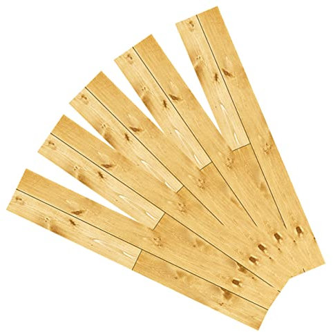 KITANDOVE Lot De 5 Autocollants De Sol En Pvc Amovibles Effet Grain De Bois Pour Décorer Salon Chambre Bureau