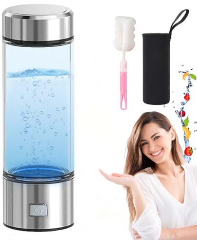 Hydrogen Wasserflasche, Wasserstoff Flasche, 3000 Ppb Life Water Filter, Hydrogen Glass Water Bottle Generator, Improve Water In 3 Min For Home Office, Travel