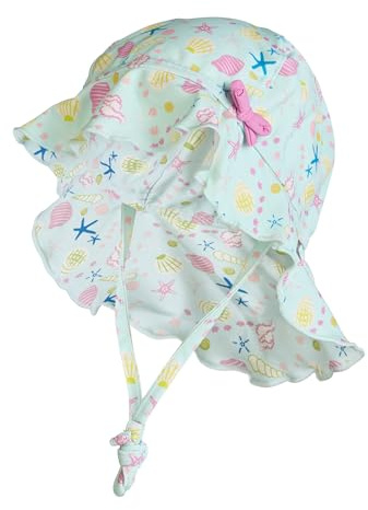Sterntaler Mädchen Sonnenhut Schirmmütze Nackens. Muschel
