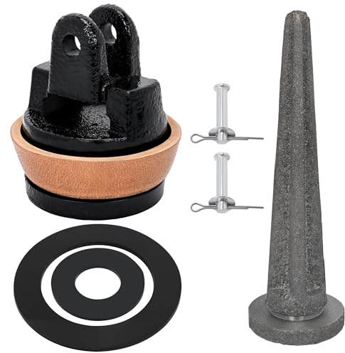 aleawol Ersatzkolben Schwengelpumpe typ 75 mit Ledermanschette | mit Dichtungsring Nasenstechventil Bolzen Satz Kolben Komplett für Pumpendichtung Handpumpen Gartenpumpe Ersatzteile