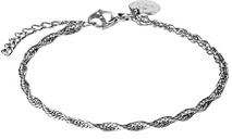 Purelei Fine Vintage Armband – Gedrehtes Armband aus Edelstahl – 14K/18K vergoldet – Verstellbar 16–19 cm – Filigraner Schmuck – 2,3 g – Wasserfest