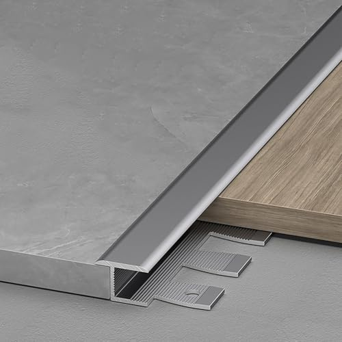 Coayuou Abschlussleiste Boden 90cm* 3 Stück Aluleiste Biegbar Winkel Abschlussprofil Flexibel & Stabil Für Runde Wände, Geschwungene Sockel & Anspruchsvolle Renovierungen(Grau,10.5mm)