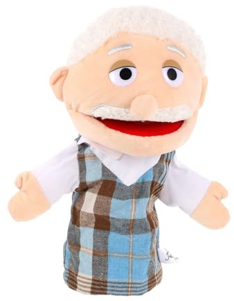 Marionetas de Mano - Muñecos de Peluche de Abuelo, Juguetes Familiares | Tejido Suave Storytelling Play Figuras, Juegos de rol interactivos, Personajes de Peluche con móvil para Entretenimiento