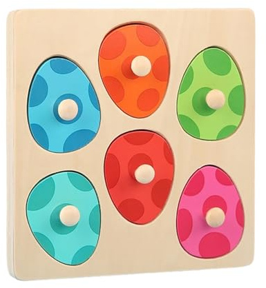 Dinosaurier-Holzpuzzle | Eier-Steckbausteine zum Zusammenbauen,Dinosaurier-Eier-Puzzle Mit Farbsortierfunktion | Geeignet Für Kinder, Mädchen, Schüler, Zu Hause, Im Spielzimmer Und Für
