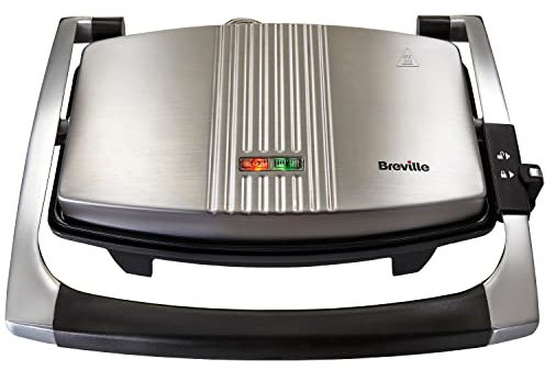 Breville VST025X - Sandwichera tipo Panini, tamaño mediano, 1000 W