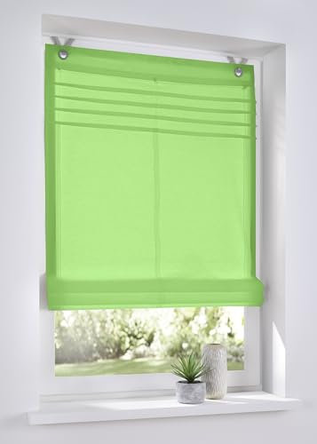 Raffrollo / Ösenrollo Kessy Biese grün 100*140 cm