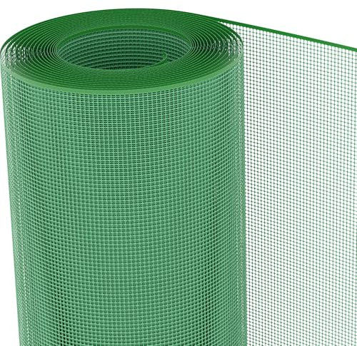 TENAX Filet en Plastique Quadra 05 Vert 1,00x50 m, Filet de Protection Multi-Usages pour Balcons, Terrasses, Portails et Clôtures