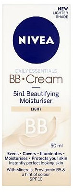 NIVEA Daily Essentials BB Cream 5 in 1 Beautifying Moisturiser Light 50ml