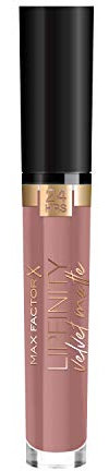 Max Factor Lipfinity Velvet Matte Elegant Brown 35 – Liquid Lippenstift mit mattem Finish in elegantem Nudeton – Mit pflegendem Kokosöl – Hält bis zu 24 Stunden