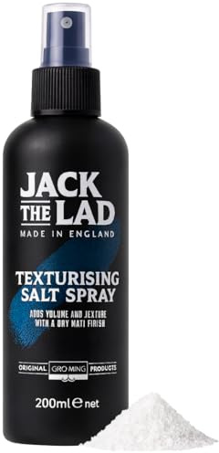 Jack The Lad Sea Salt Spray for Hair 200ml – Texturising & Volumising Spray for Men & Women – Beach Waves, Matte Texture & Added Volume – Premium Sandalwood & Citrus Scent – Grooming