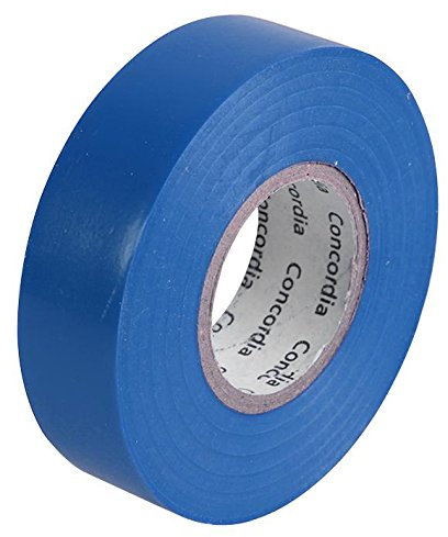 Cinta aislante azul 19 mm x 20 m, material de la cinta de PVC (cloruro de polivinilo), color azul, longitud de la cinta: 66.6 pies, longitud de la cinta: métrica 20 m, tipo de cinta aislante, ancho