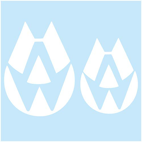 Autoaufkleber Set für Kfz Emblem Logo Cover Selbstklebend Folie Passgenau für Front und Heck Fahrzeug Tuning Aufkleber K093 (Weiß Glanz)
