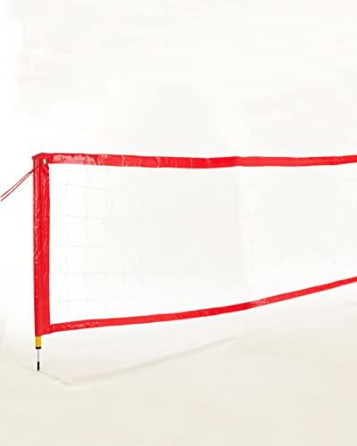 SPORTIKEL24 Fußballtennis-Set XL 9 m – Komplett-Set mit Netz, Stangen, Spannseilen & Tragetasche – für Rasen, Kunstrasen & Halle