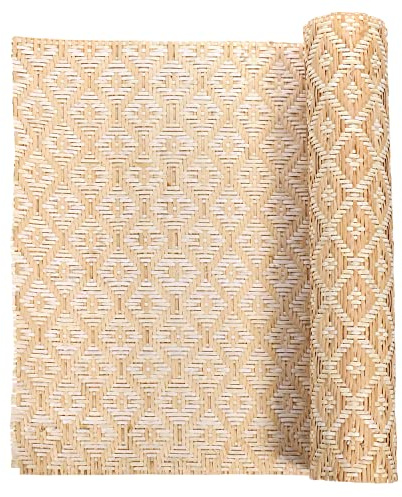 40cm Breites Rattan Gurtband, Natürliche Quadratische Rattan Webbing Roll Gewebtes Rattan Blatt offen gewebtes Gurtband für Caning Projekte von Möbeln (100cm lang)