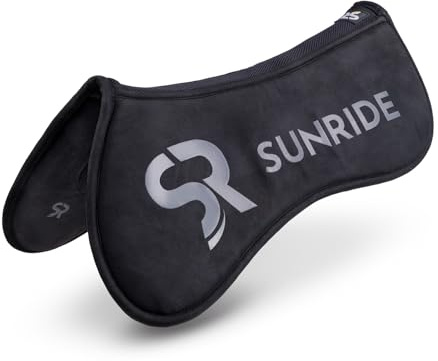 SUNRIDE Sattelpad/Korrekturpad für Pferde (Cloud One) Springen - einzigartige 3D-Zonen-Dämpfungstechnologie - gesundheitsfreundliches Material - ergonomisch, rutschfest - schwarz (17 Zoll)