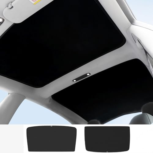 TOPABYTE Tendina Parasole Tetto Vetro per Tesla Model 3 2021-2023, Nero | Tetto Apribile in Vetro Isolamento Finestra Protezione UV e Calore, Tetto Parasole a Doppio Strato (Prodotto da US/DE)