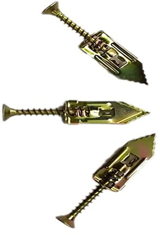 BULINO Bulloni ad espansione, Bulloni ad espansione 100PCS Bullone di Ancoraggio con cavità Metallica Bullone ad espansione Vite ad espansione a Parete Cava Gancio ad espansione