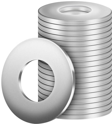BOUMVID Unterlegscheiben Edelstahl, M8 x 30mm 20 Stück Unterlegscheibe Beilagscheiben 304 A2 V2A, Karosseriescheiben Große DIN9021 / ISO7093, Metallscheiben für Gewindestange & Muttern & Schrauben