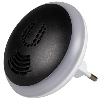 Windhager spina per zanzare con luce notturna, protezione per zanzare, trappola per zanzare, killer di insetti, luce notturna commutabile, respinge gli insetti con gli ultrasuoni