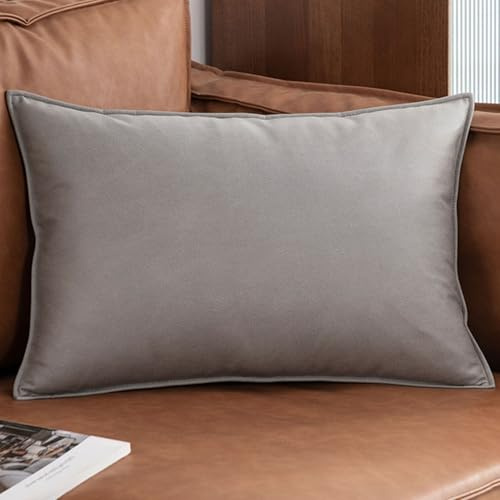 ZZDZW Kissenbezug 50x70 wasserdichte Technische Kissenbezüge 50x50 Outdoor Kissenhülle 45x45，Sofakissen Dekokissen Bezug Mit Verstecktem Kissen Hülle Für Auto Sofa Dekorativ(Grau,40x60 cm(1pc))