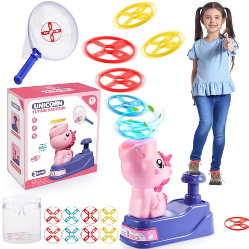 Adeokay Outdoor Spiele für Kinder Spielzeug ab 3-10 Jahre Mädchen, Einhorn Geschenk Kinder Geschenke Mädchen 3-8 Jahre Einhorn Spielzeug ab 2-6 Jahre Raketen Spielzeug für Kinderspielzeug ab 2-6 Jahre