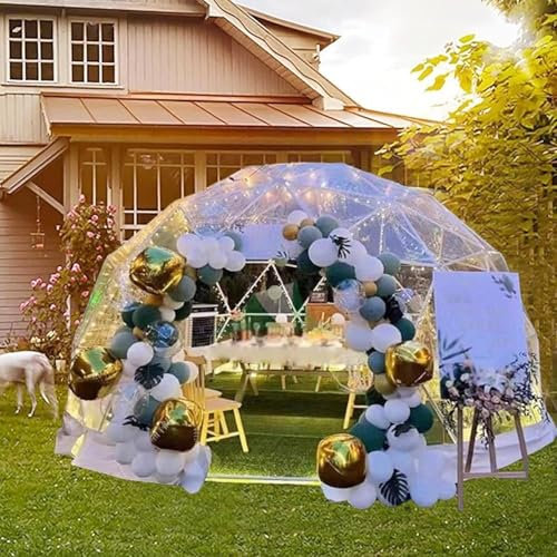 Bubble Tent Kuppelhaus Campingzelt, Garten-Iglu, Outdoor, Durchsichtiger Kuppelschutz, Geodätische Kuppel, 5–7 Personen, Für Hinterhofterrassen, Überdachungspavillons, Sichtschutzhauszimmer,2.9m