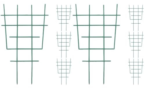 YARNOW 2 Set Grata per Piante Rampicanti Grata per Piante da Balcone Facile da Usare Clip da Giardino Pannello A Traliccio Espositore per Piante Supporti Gabbie Plastica Green 4 Pezzi * 2