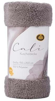 Gözze - Kuscheldecke Cali, Herrlich Flauschige und leichte Wohndecke, Sofadecke aus 100% Polyester, ca. 210 g/m², 150 x 200 cm - Anthrazit