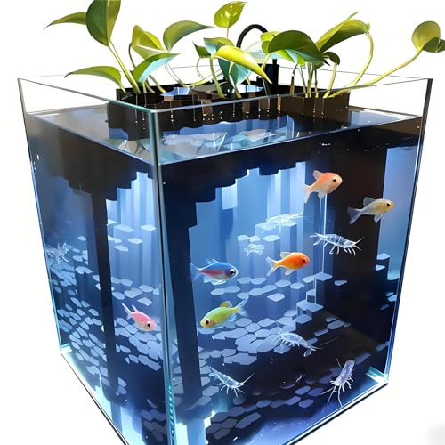 HOMFIXPRO Aquarium/Fish Tank Imitation Geometric Column Decoration.Fish Tank Geometric Column Decoration, Landscaping for Play,Pillar Pedestal Crafts.