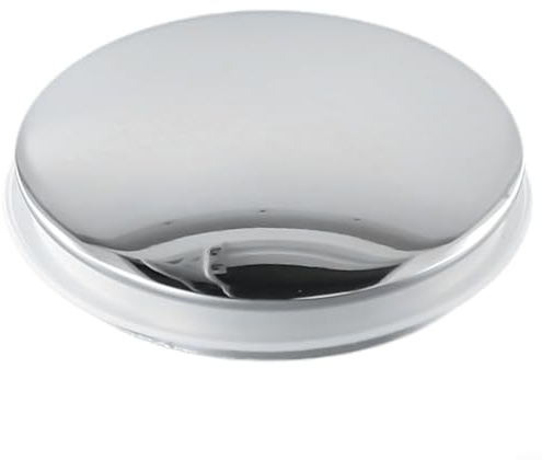 Tapa de desagüe de repuesto para lavabo de 38 mm con mecanismo de clic emergente, cubierta de latón cromado, fácil de instalar, se adapta a la mayoría de lavabos y bañeras de baño