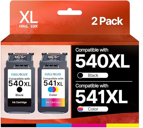 540XL 541XL Multipack Kompatibel für Canon Druckerpatronen 540 541 für Canon TS5150 Druckerpatronen TS5151 MG3600 MG3650S TS5100 MX525 MG3650 MG3550 MG4200 MG4250 MX475 (PG540 Schwarz, CL541 Color)