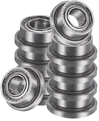 QUARKZMAN 10Pz Cuscinetti A Sfere Con Flangia FR156ZZ 3/16 x 5/16 x 1/8 | Cuscinetto A Gola Profonda, Acciaio Cromato, Doppio Schermato, ABEC5