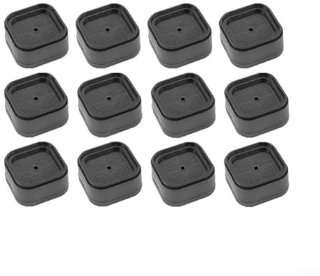 12 alzate per mobili, resistenti e regolabili, per divani, sedie, scrivanie, 7 x 7 x 3,5 cm, nero, design impilabile e antiscivolo