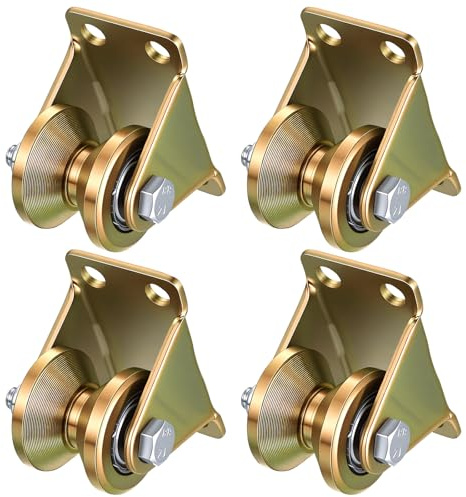 4 Stück Umlenkrolle Seilwinde, Umlenkrolle Stahlseil, Seilrolle Umlenkrollen für Seil, 6mm V-Nut Seilrolle mit Kugellager, Seilrollen Schwerlastrollen für Drahtseile Rolltore Flaschenzugsystem