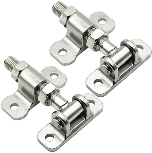 2 Pezzi Cerniere Porte in Ferro Pesanti, M16 Cerniere per Cancello in Acciaio Inossidabile, Cardini per Cancello Regolabile Cerniera Porte in Legno Pesanti Cerniera per Giardino Cortile Recinzione