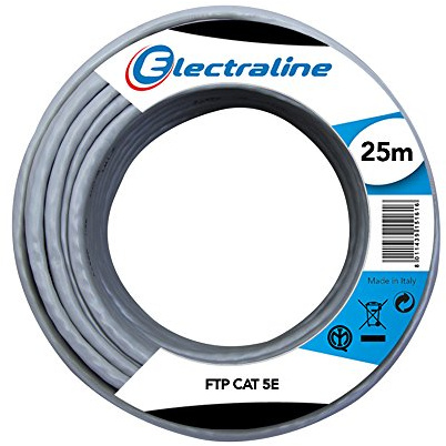 Electraline - 101842 red ethernet por cable cat5e ftp, 25 metros