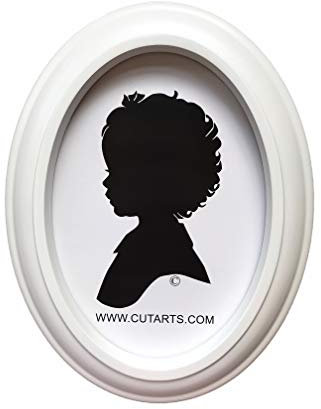 Bilderrahmen, oval, 12,7 x 17,8 cm, Weiß