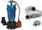 Pompe à matières fécales submersible pour eaux usées 0,55 kW 300 l/min avec tuyau C de 20 m sans flotteur