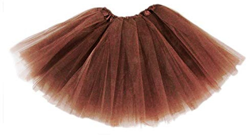 MUNDDY® - Tutu Elastico Tul 3 Capas 30 CM de Longitud para niña Bebe Distintas Colores Falda Disfraz Ballet (Marron)