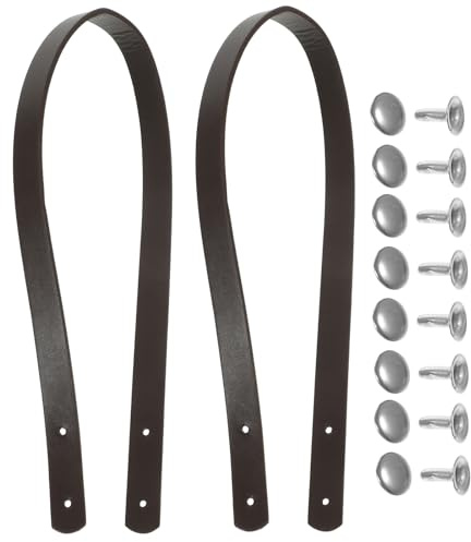 Healifty Correa De Mano para Bolso De PU 23.62 Pulg con Remaches 2 Unids Cinturón De Bolso Repuesto Accesorios para Mujeres Bolsa De Bricolaje
