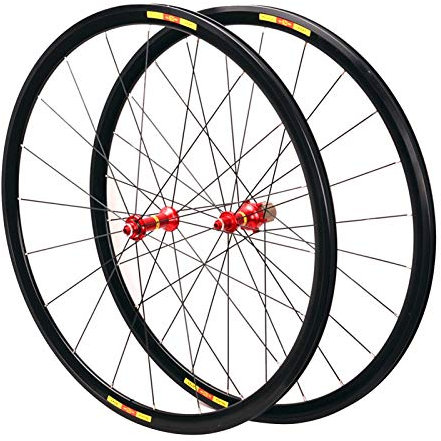 QHY Felgen 700c Rennrad Laufradsatz Fahrrad Vorder- Und Hinterrad 28 Zoll Doppelwandige Leichtmetallfelge 30mm Bremse C/V 8-11 Geschwindigkeit QR 1560g (Color : Red, Size : Front Rear Wheels)