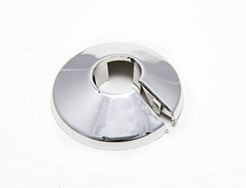 One Stop DIY Heizkörperrohr-Halsbänder, Rosenrand, verchromt, Kunststoff, für 15 mm Rohre, 100 Stück