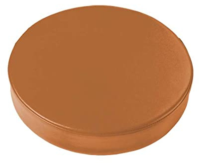 Dickes Sitzkissen, rund, Stuhlkissen, 45/50 cm, PU-Leder, wasserdicht, für Zuhause, Garten, Büro, Auto, drinnen und draußen (50 x 50 x 8 cm, braun)