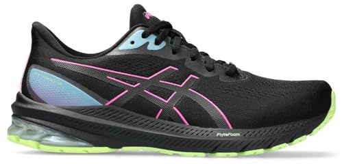 ASICS Damen GT-1000 12 GTX Sneaker, Black/HOT PINK, 41.5 EU